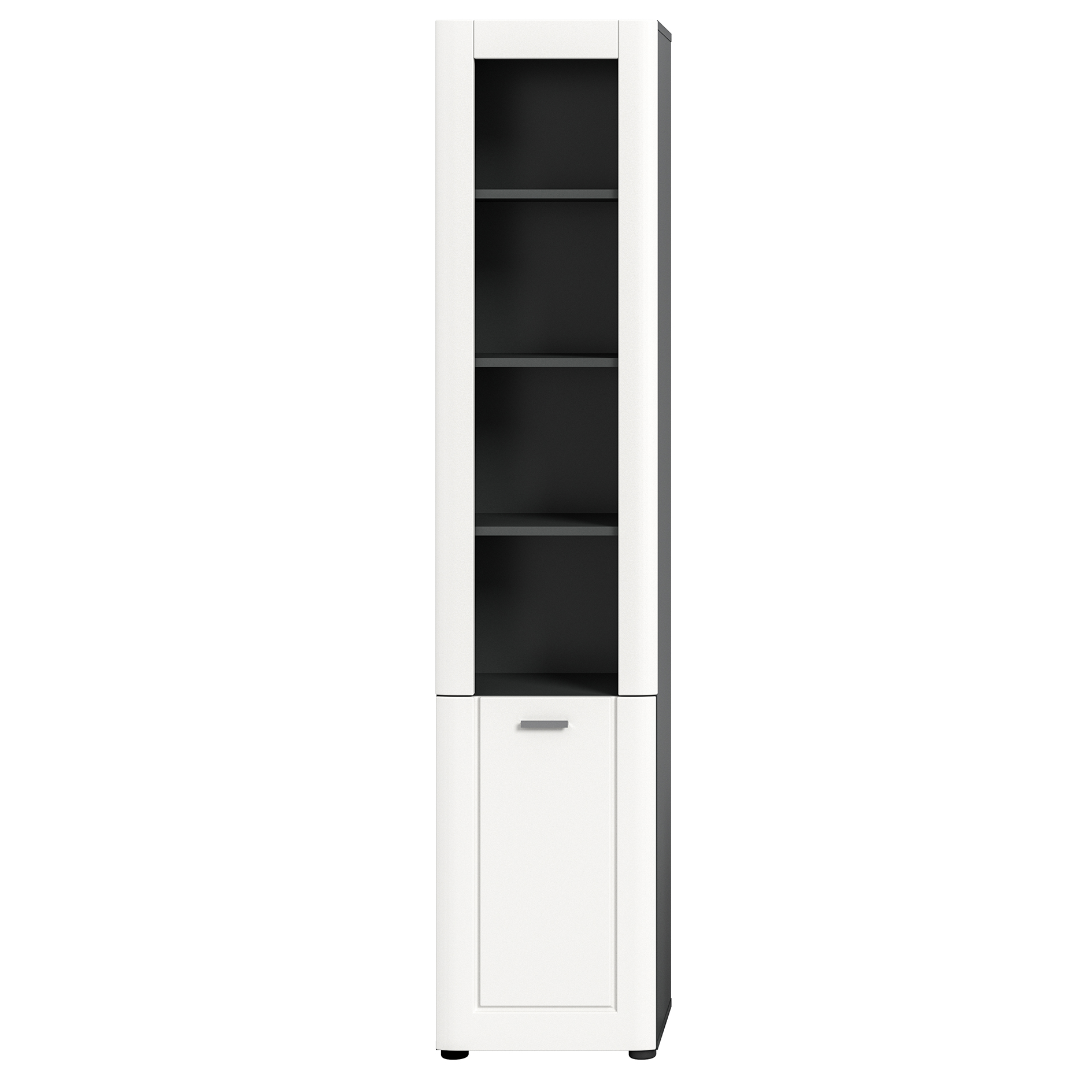 Hochschrank LAGO - grau-weiß matt - 40 cm breit