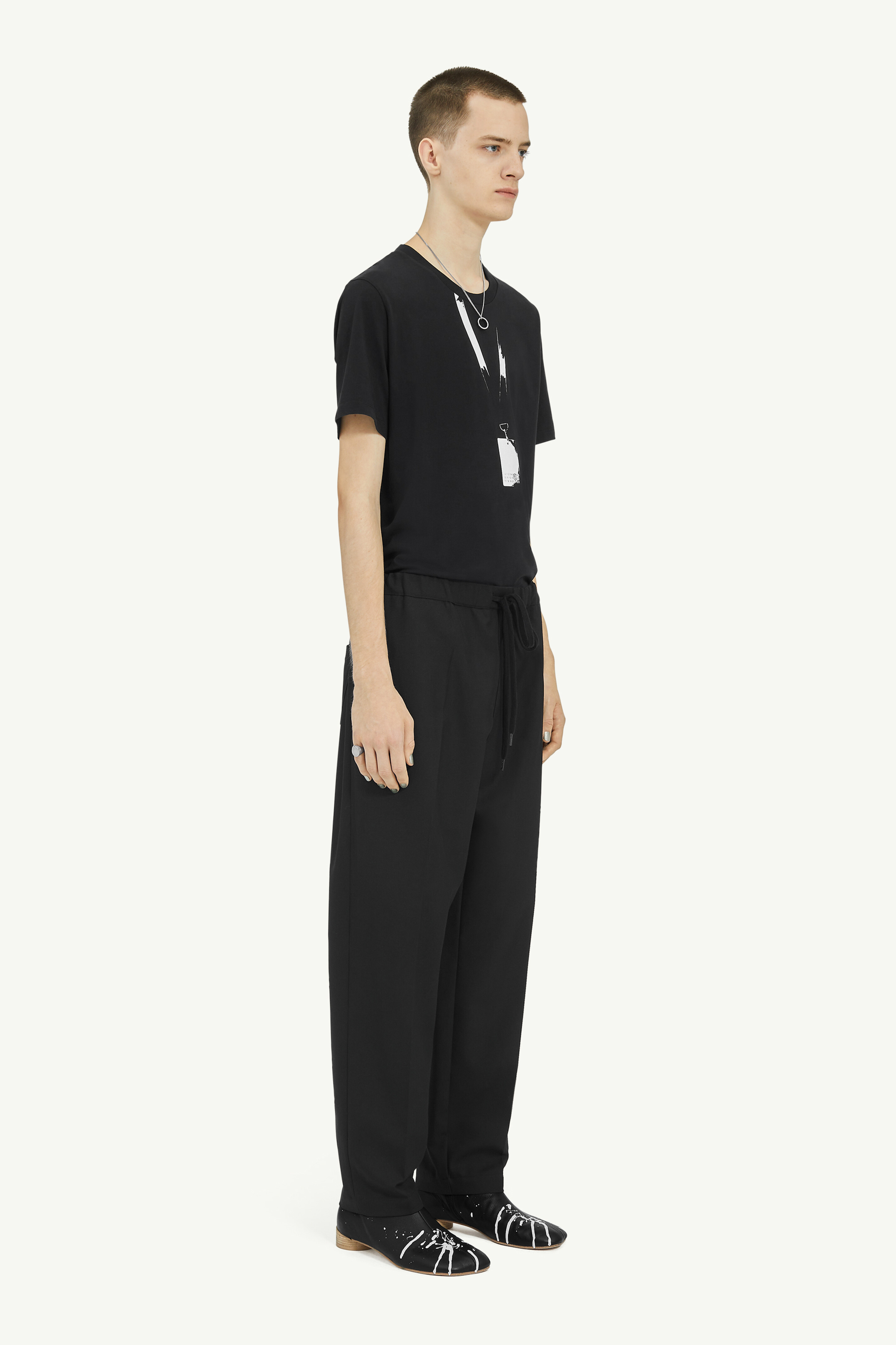 Pantalon de tailleur fuselé en laine