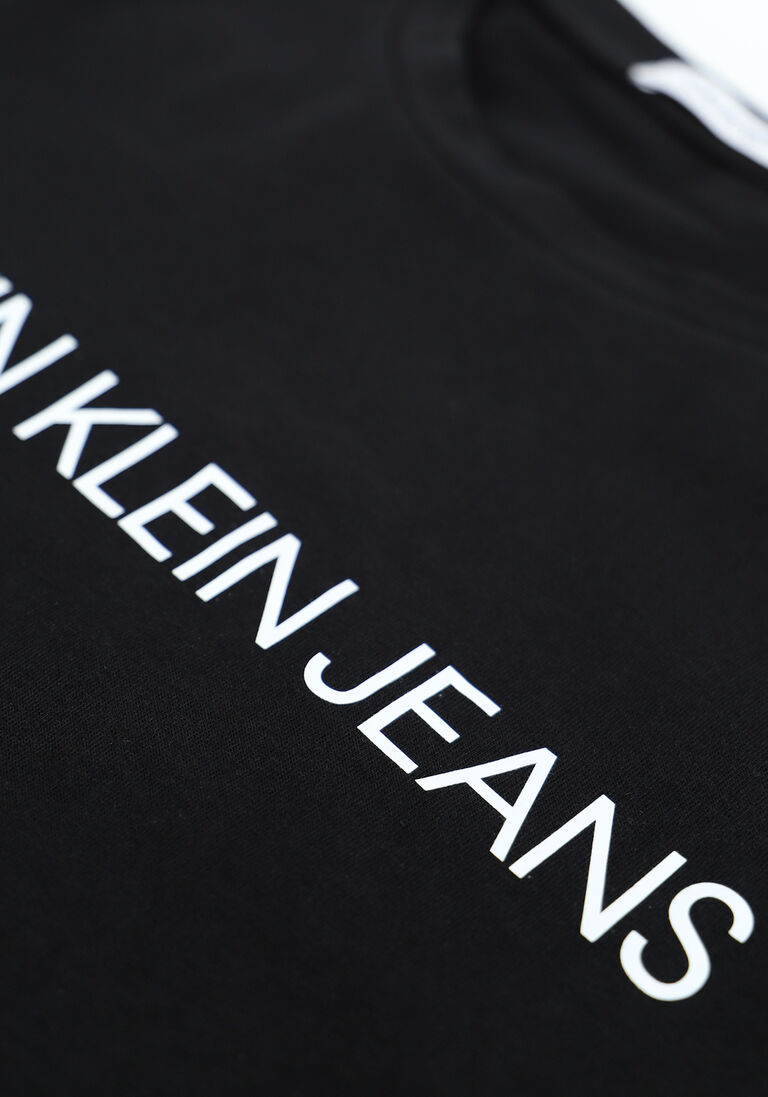 CALVIN KLEIN zwarte calvin klein t-shirt core instit logo slim fit tee