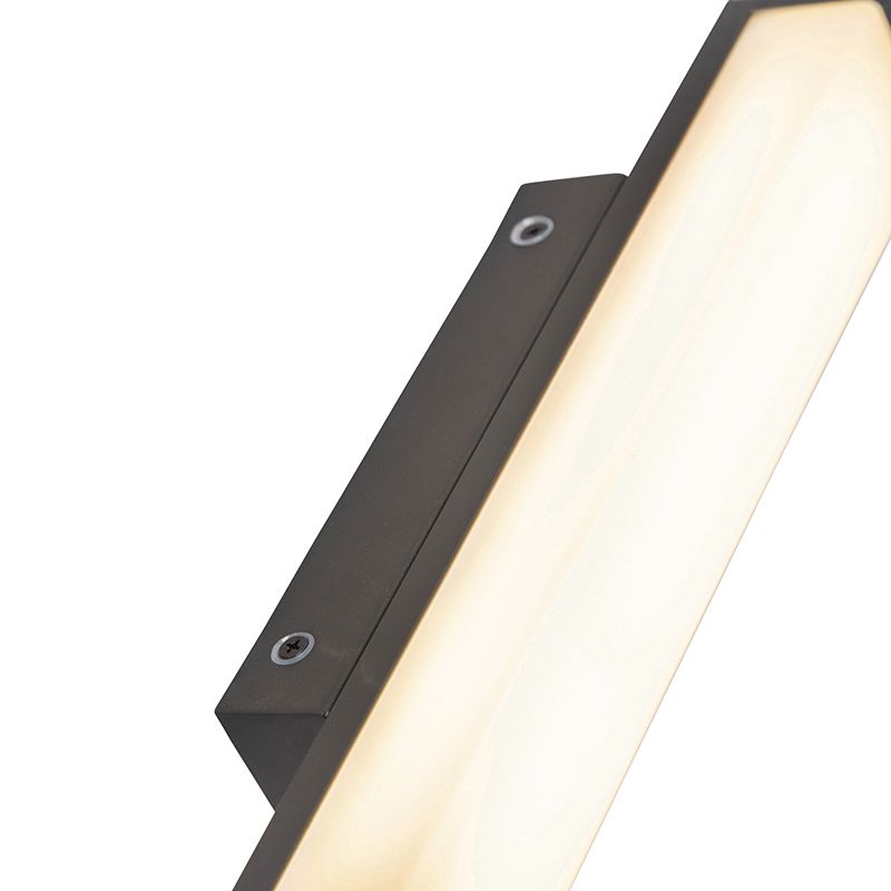 Moderne wandlamp zwart 32cm incl LED IP44 - Cascada