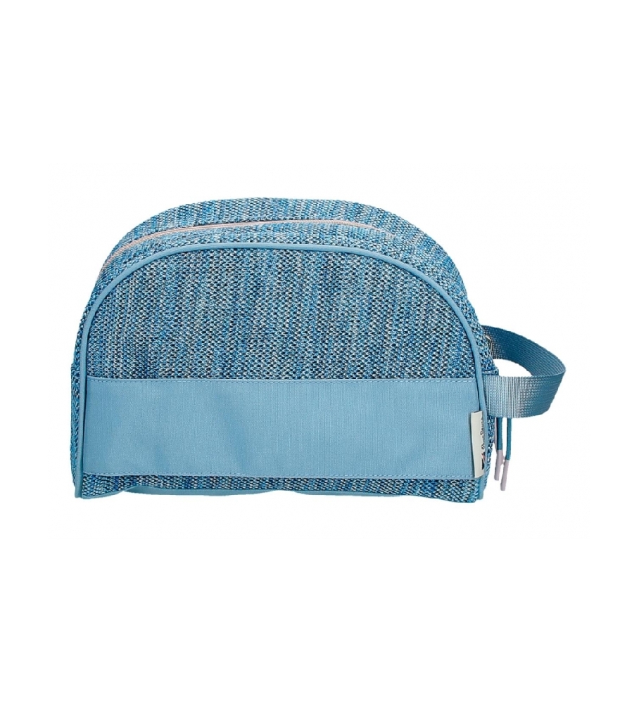 Nécessaire Pepe Jeans Lena com dois compartimentos, adaptável, azul