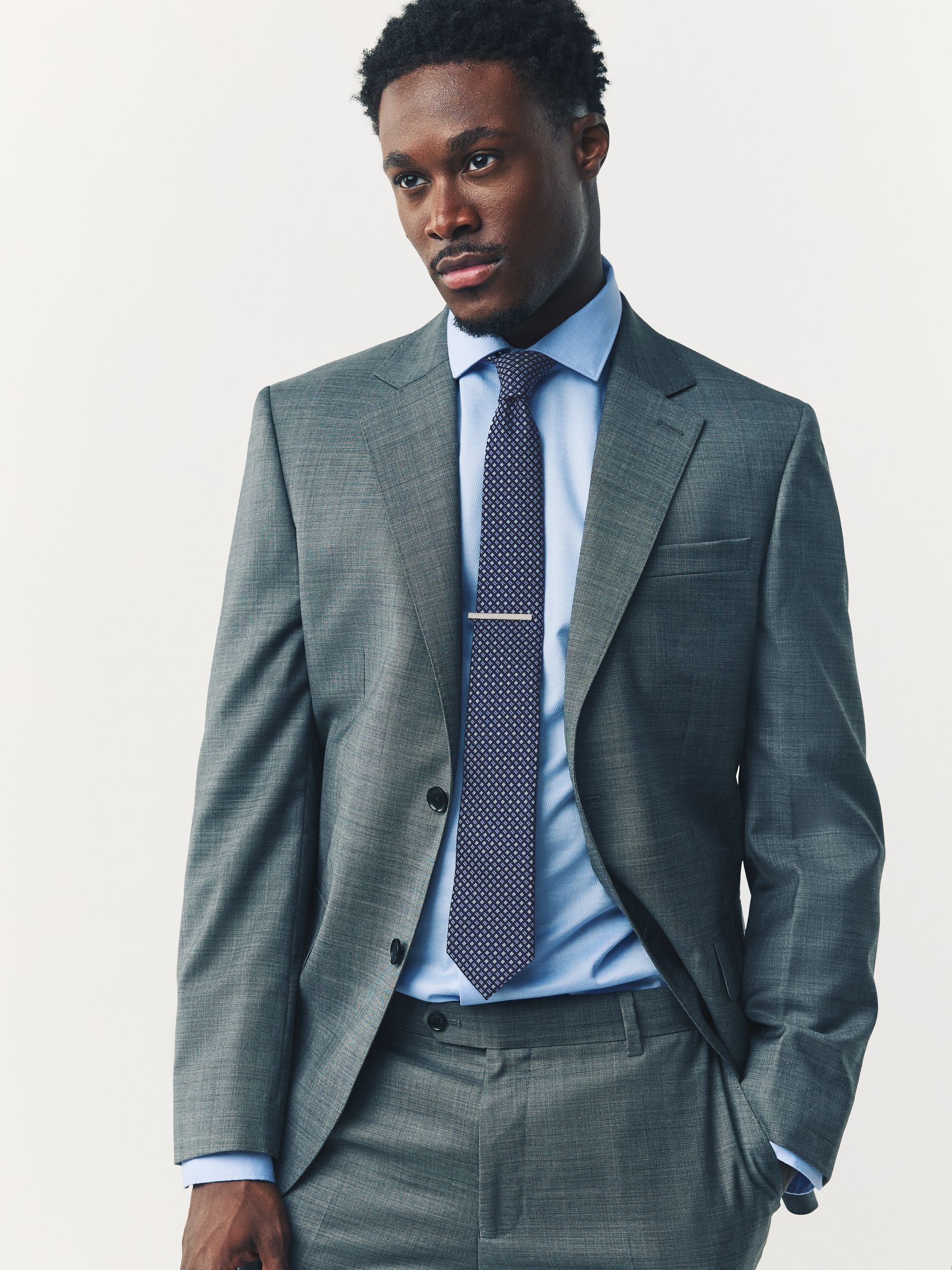 Helderblauw - Textured Clip Ties 2 Pack