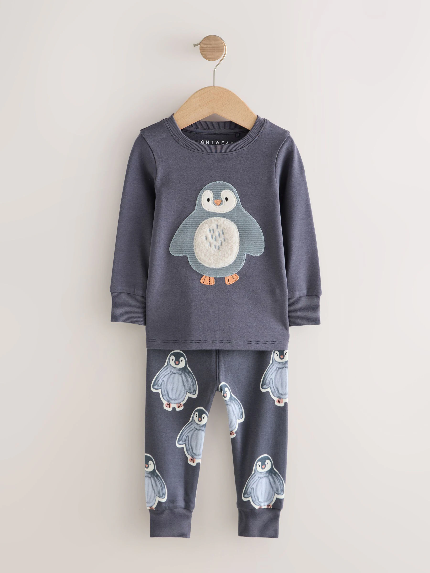 Blue/Ecru Animal - Verpakking van 3 knusse pyjama's (9 mnd-8 jr)