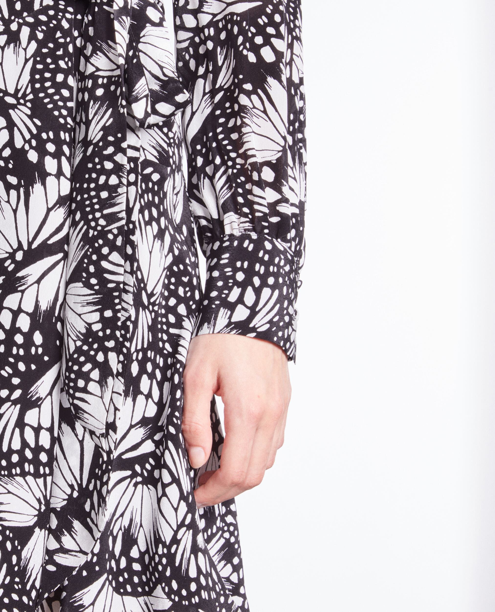 Robe portefeuille courte imprimée