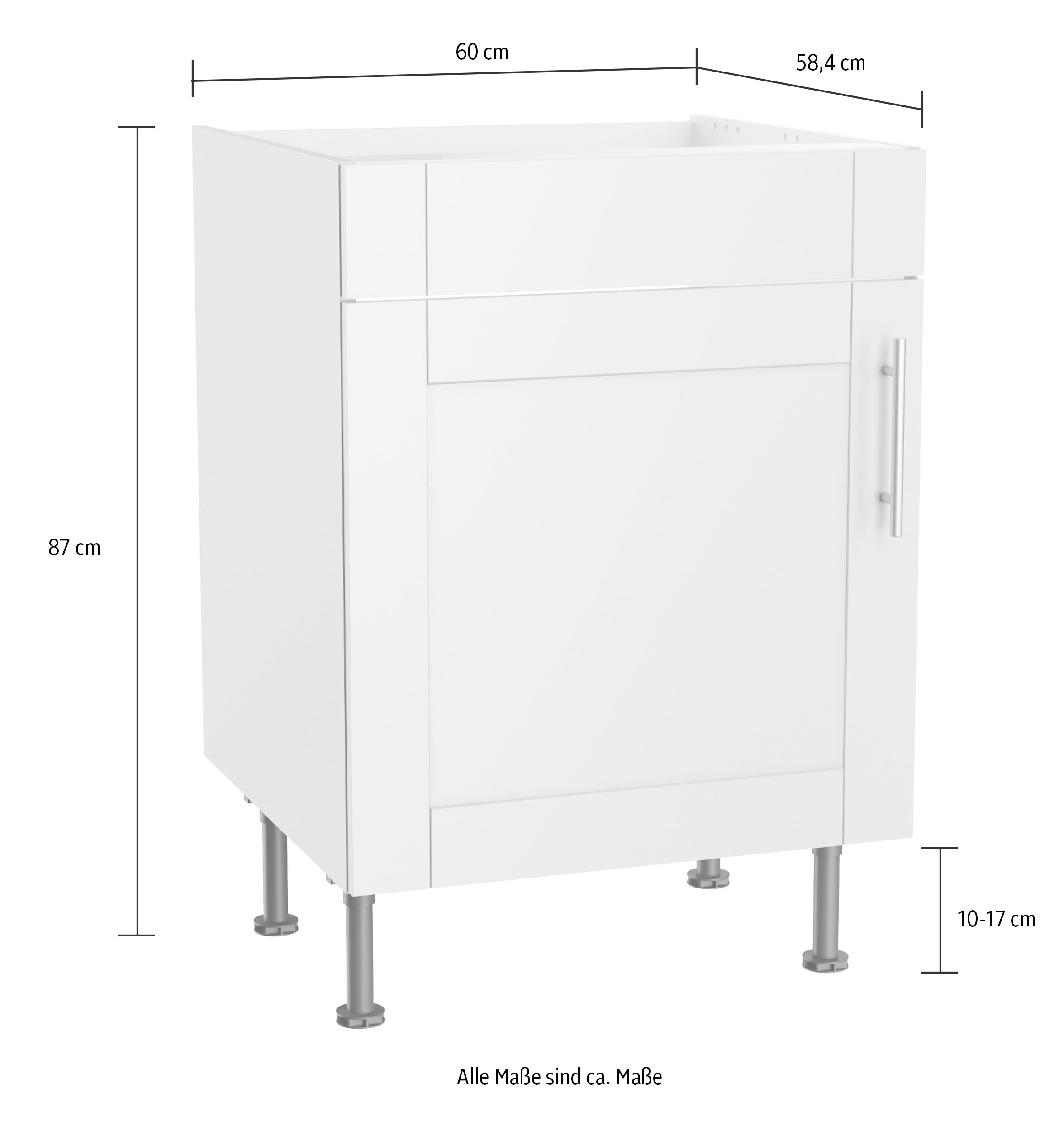KOCHSTATION Spülenschrank »KS-Ahus« Breite 60 cm