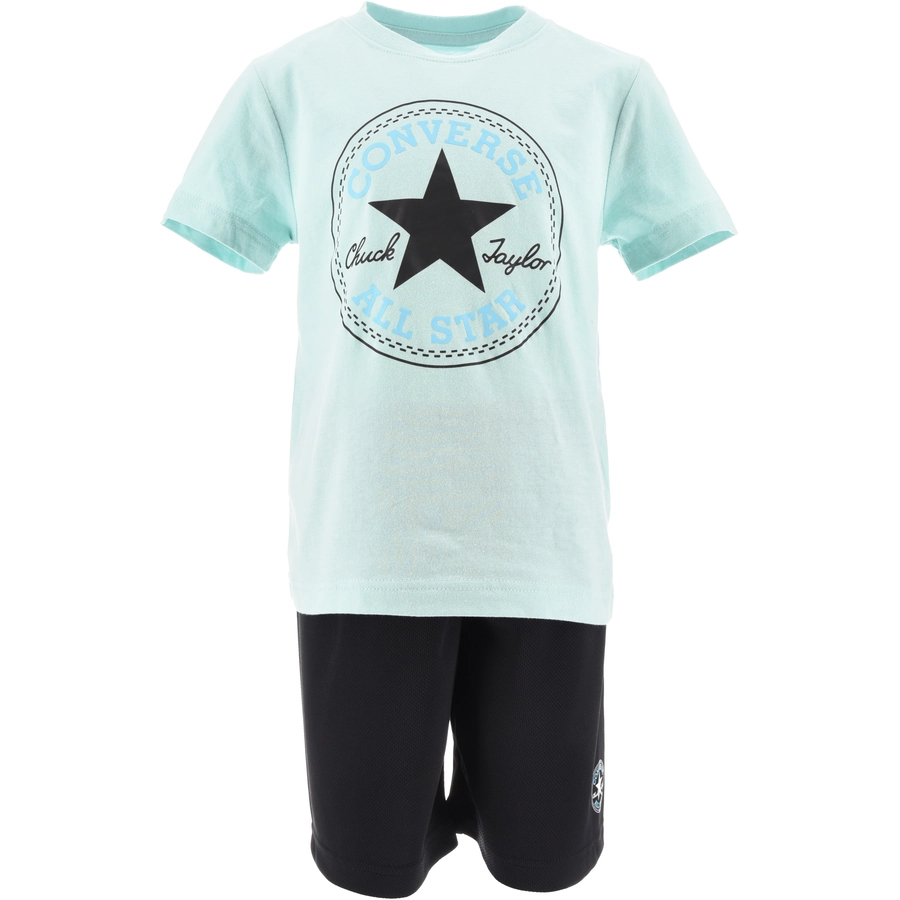 Converse Set T-Shirt und kurze Hose hellblauschwarz