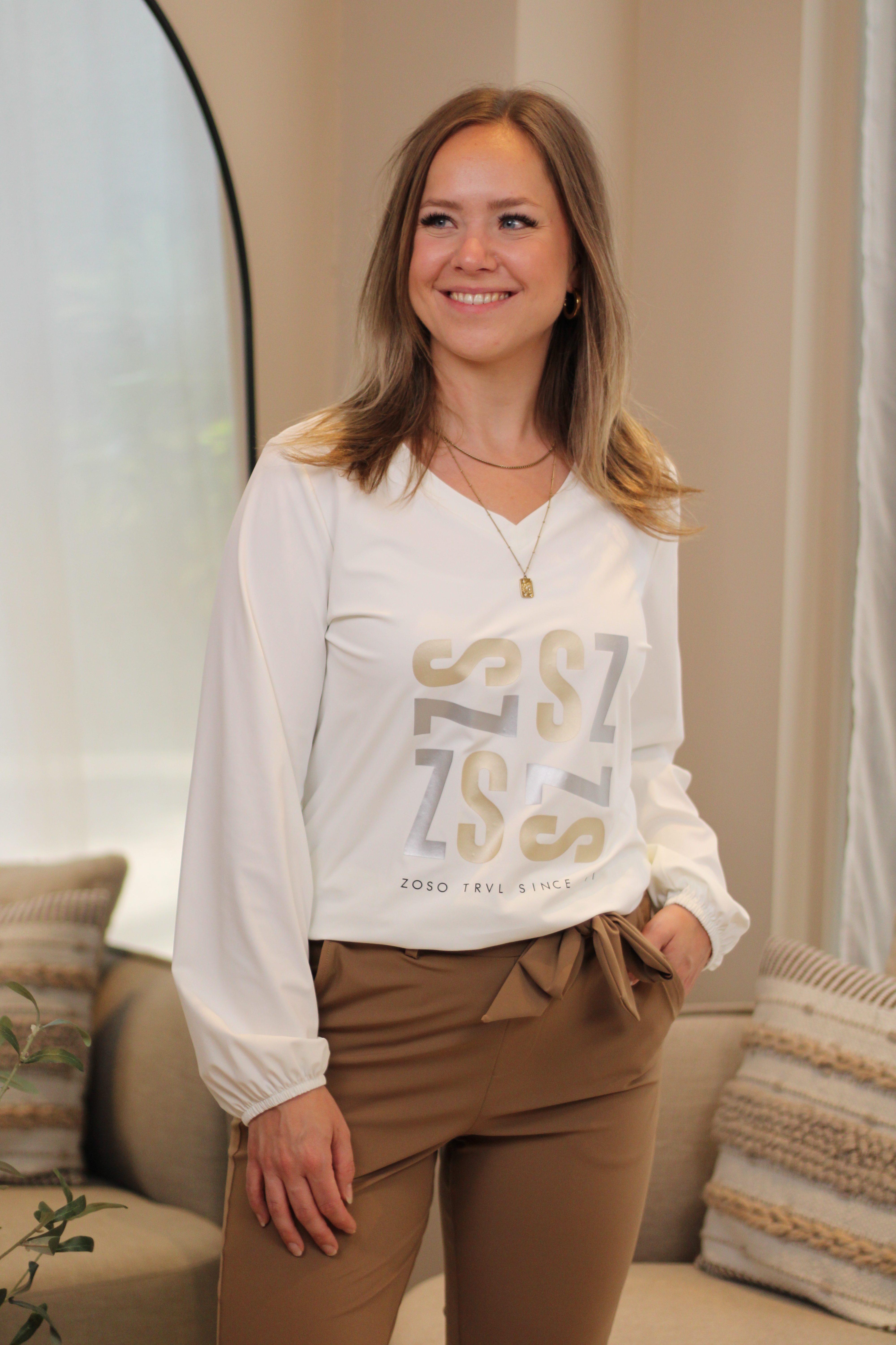 Zoso - Caroline Travel T-Shirt - Off White