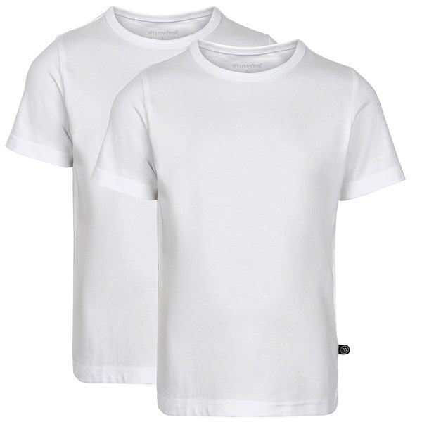 Køb Minymo Brilliant White T-shirts Basis 32 2-pak