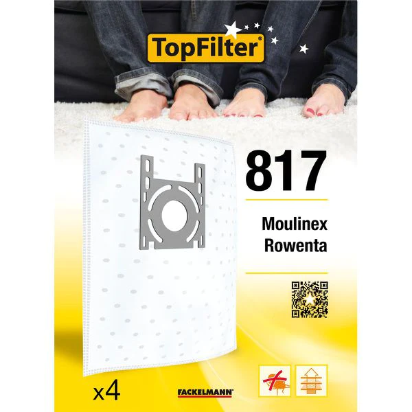 Lot de 4 sacs aspirateur Rowenta et Moulinex Premium TopFilter