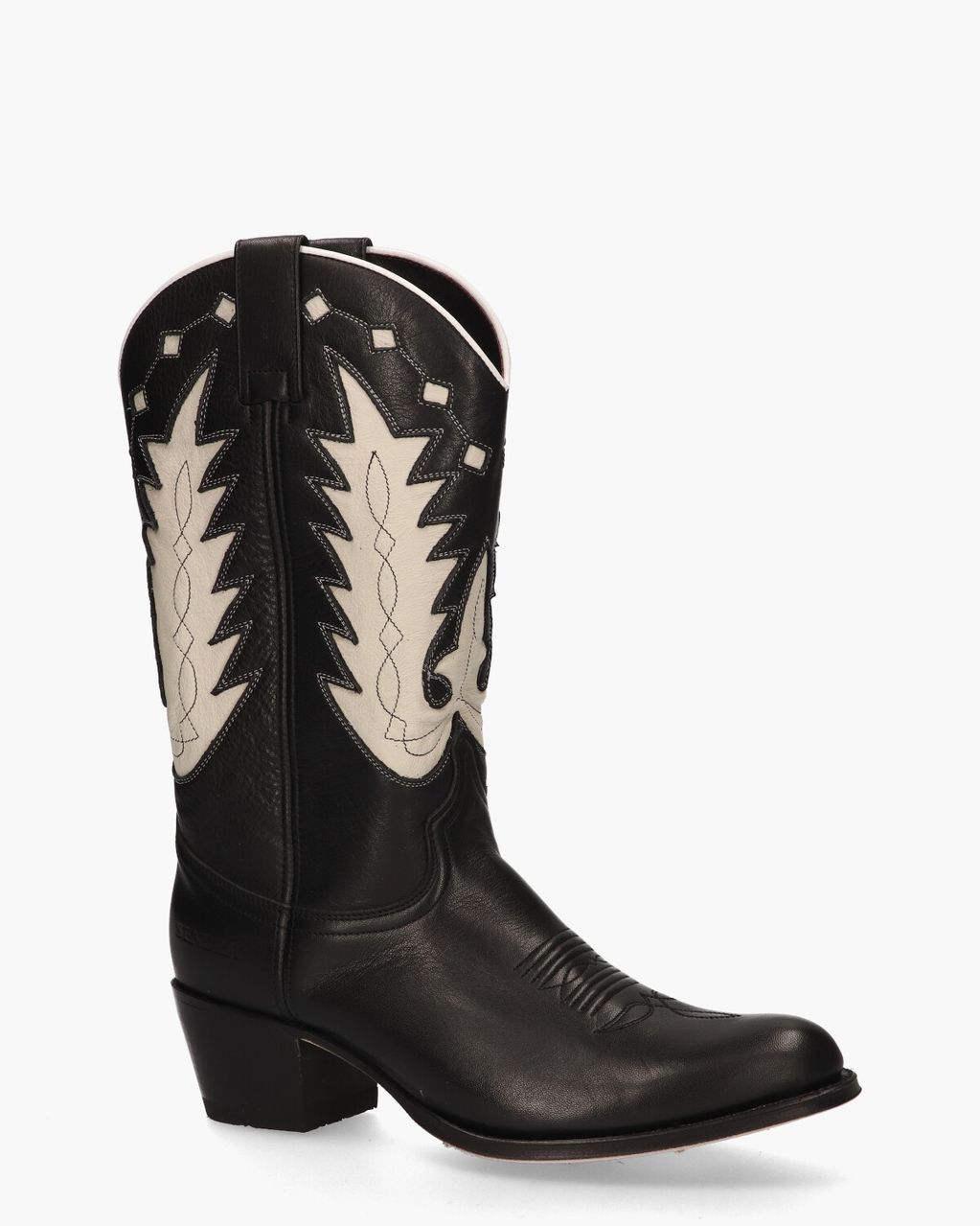 Sendra 18172 Zwart/Wit Damesboots