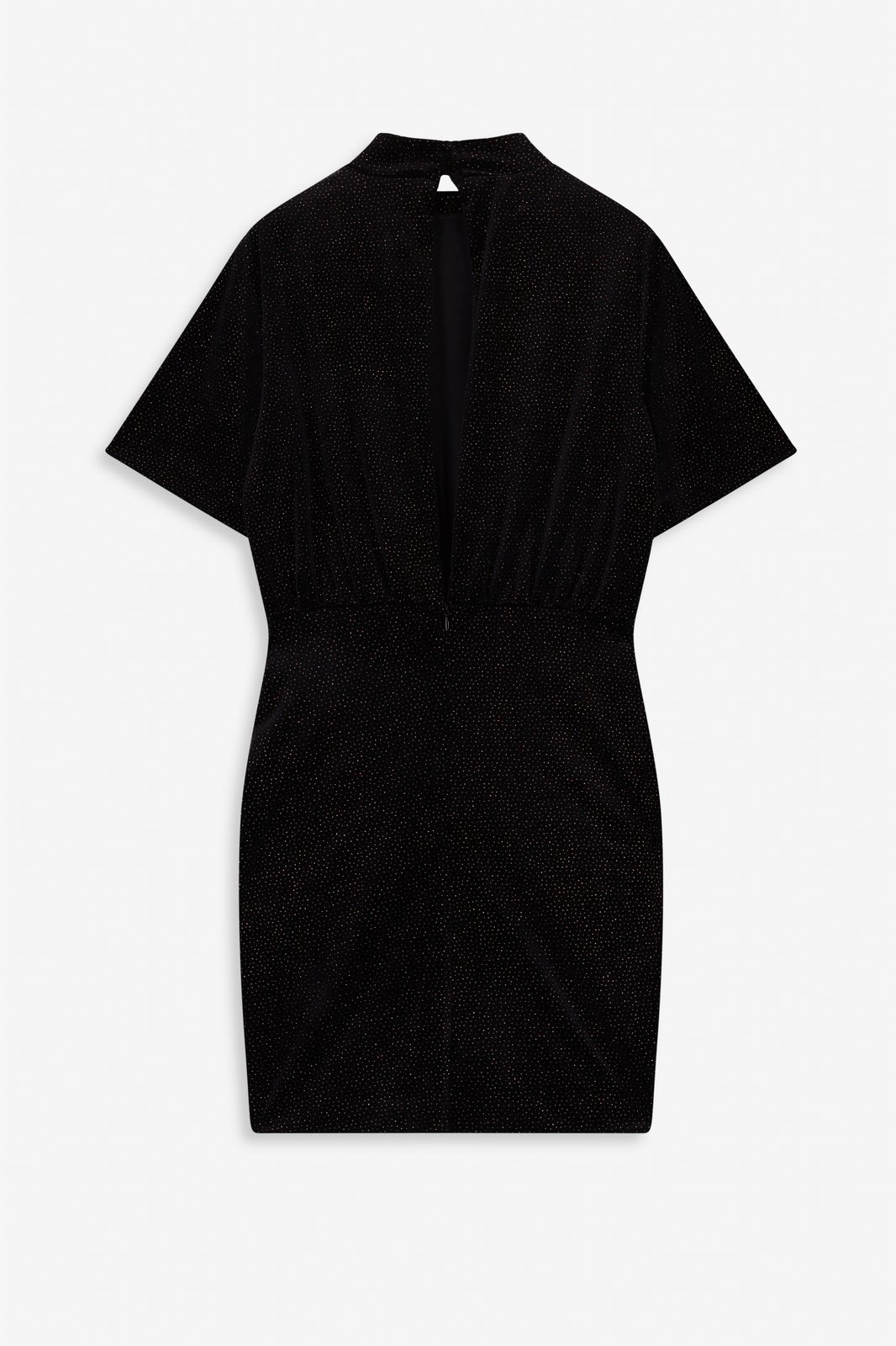 Zwarte velvet jurk met glitters
