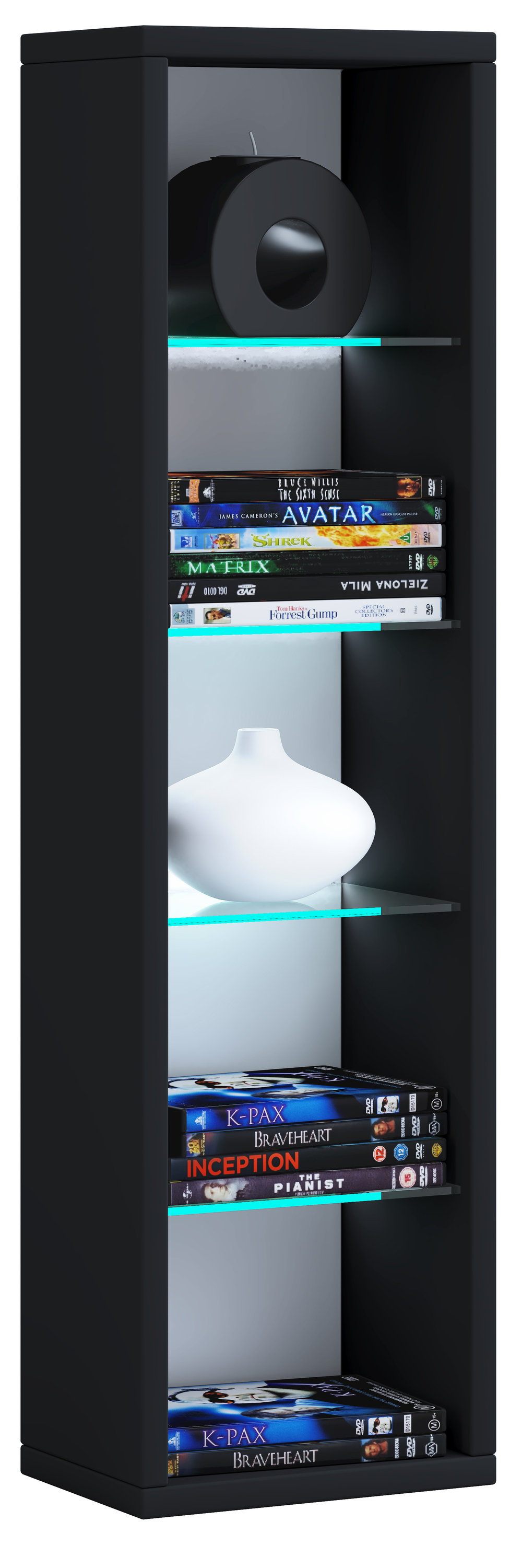 VCM Holz Wandregal Hängeregal Regal Bücherregal Wandboard Deko Glas Rasato L