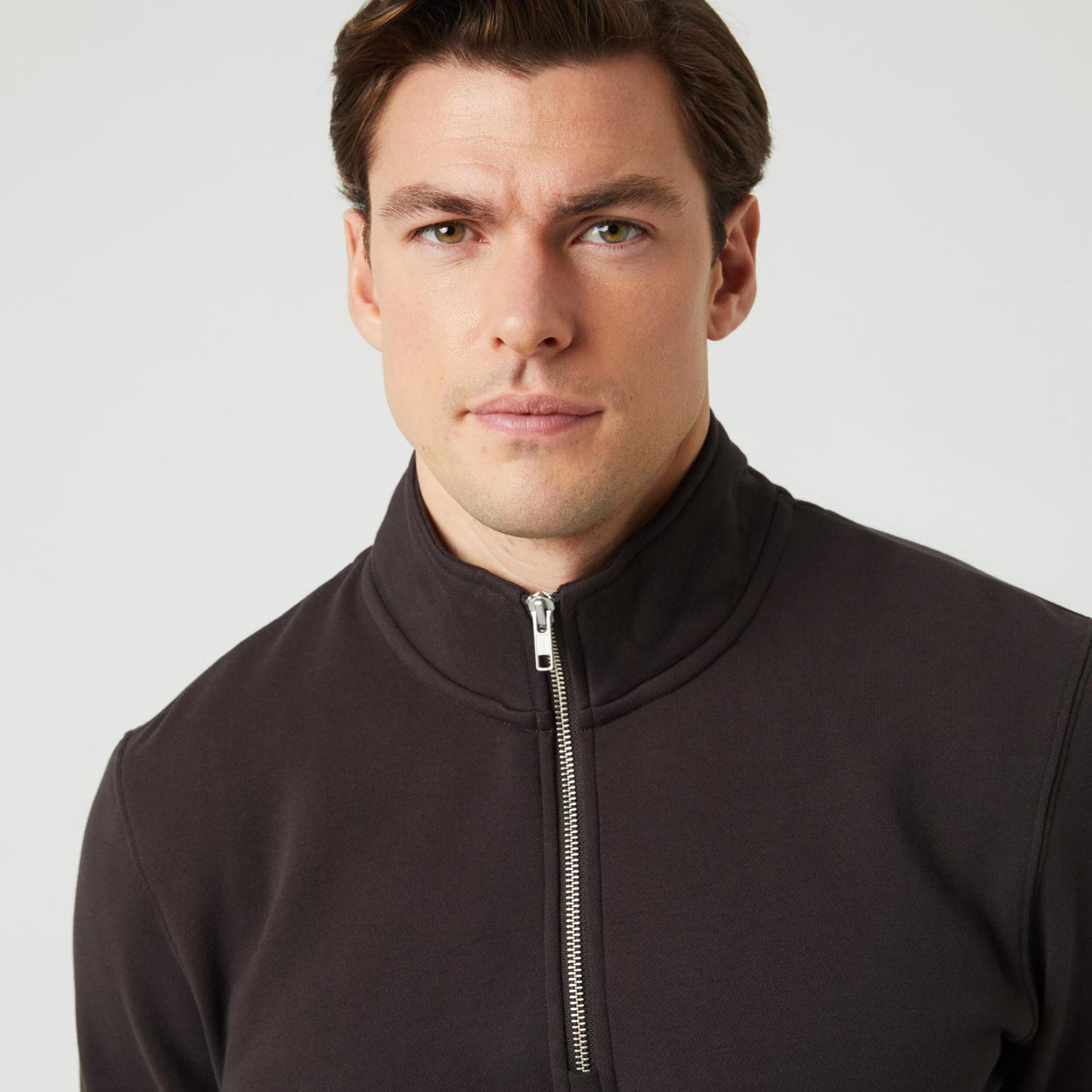 Björn Borg Centre Half Zip Sweat-shirt Hommes - Marron