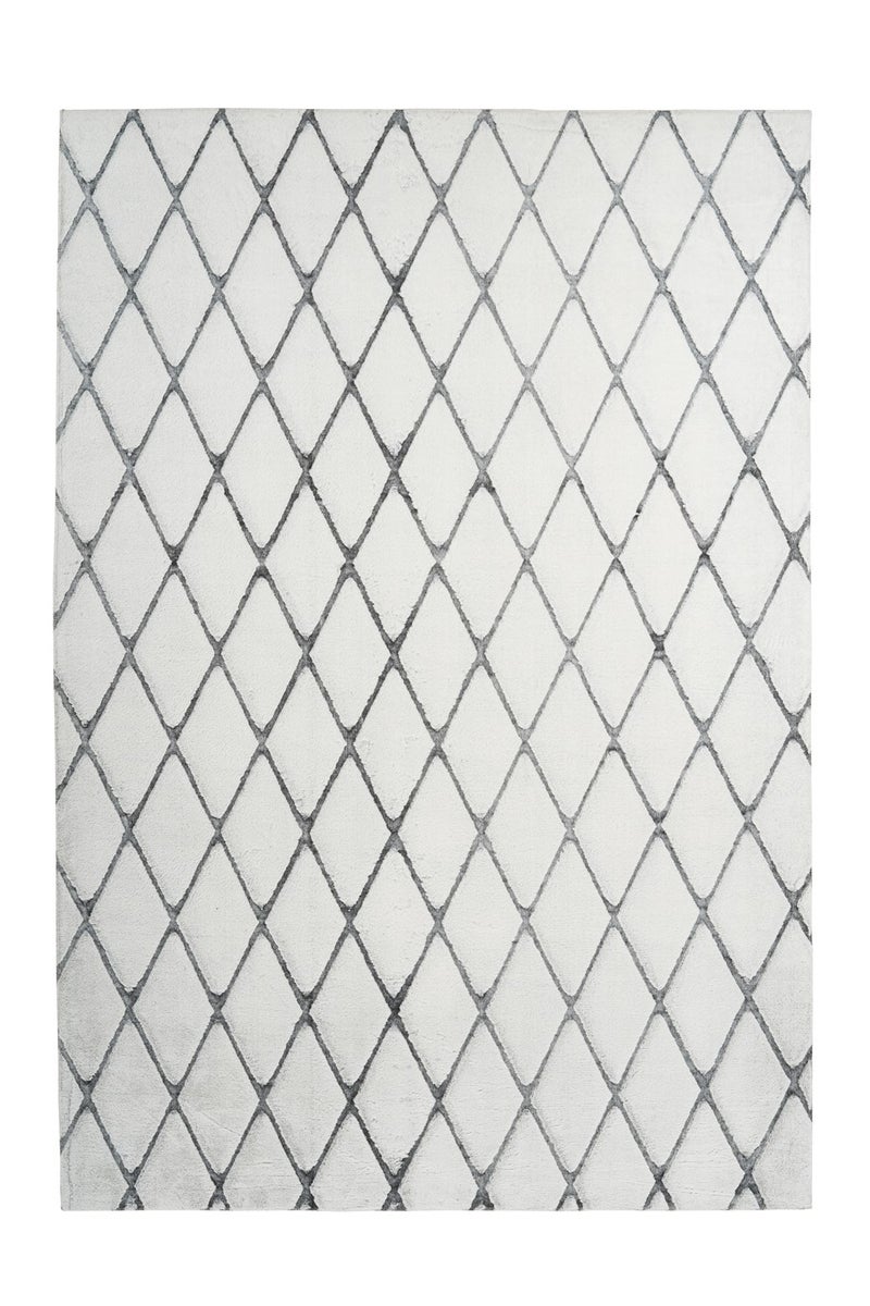 Laagpolig vloerkleed Splendora Wit / Antraciet Modern, Klassiek 80 x 150 cm