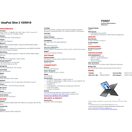 Lenovo IdeaPad Slim 3 15,3
