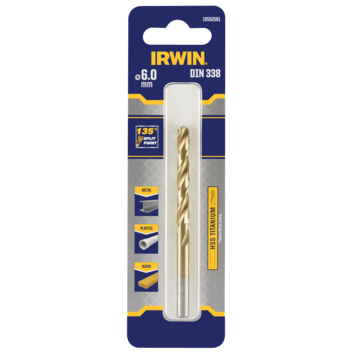 Irwin titanium metaalboor Ø6 mm