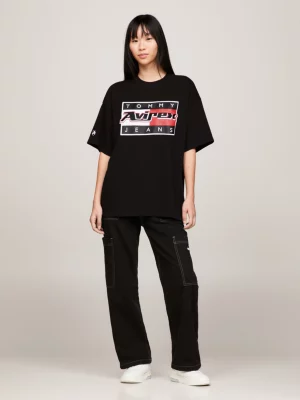 Camiseta Tommy x Avirex com logotipo bilíngue (gênero)