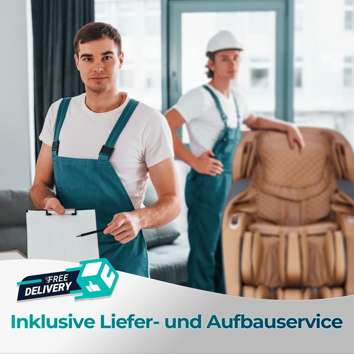 NAIPO Massagesessel mit Aufbauservice Shiatsu Massage Stuhl Zero Gravity für Ganzkörper, mit Heizung, LED, SL Track, Klopfen, Kneten, Luft-Massage-System, Bluetooth 3D Surround Sound Musik - MGC-8900BR