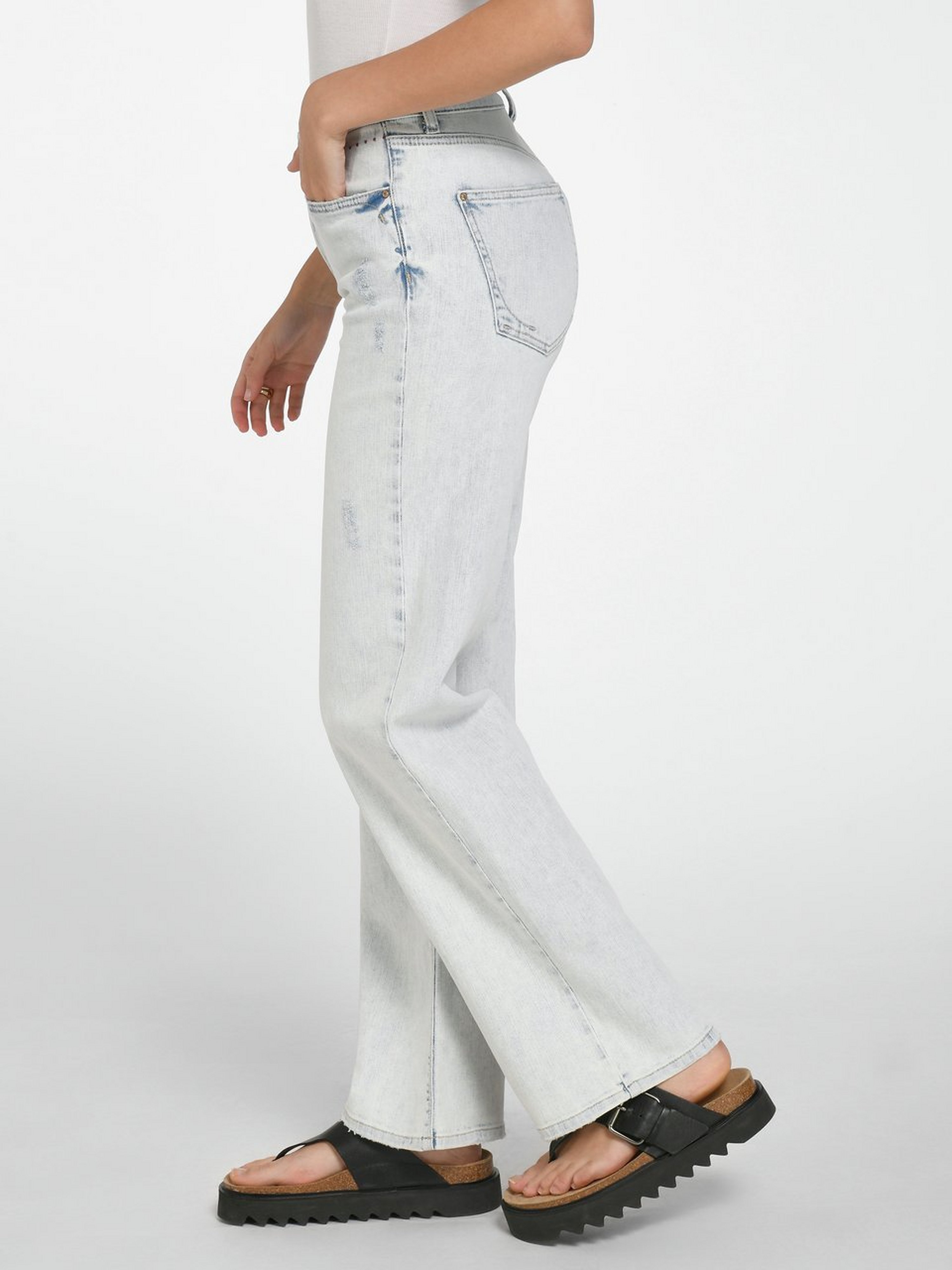 Wide Leg-Jeans Modell Kira Long Stitch