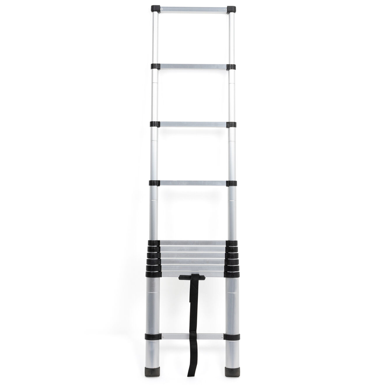 Pratik Garden Echelle télescopique en aluminium argentée - 48x8x77 cm