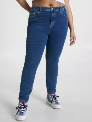 Calça jeans super skinny de cintura ultra alta Curve Melany