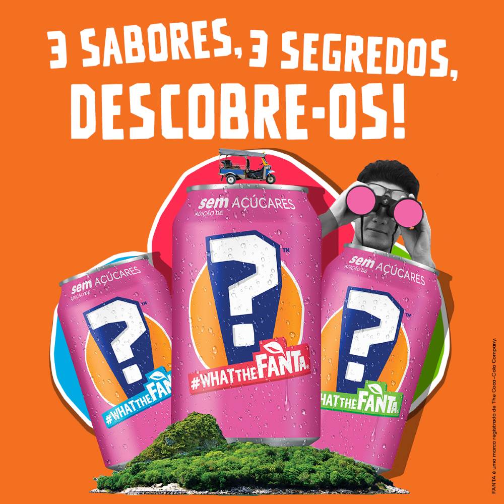 REFRIGERANTE COM GÁS FANTA WTF 2 SEM AÇÚCAR LATA 0.33L
