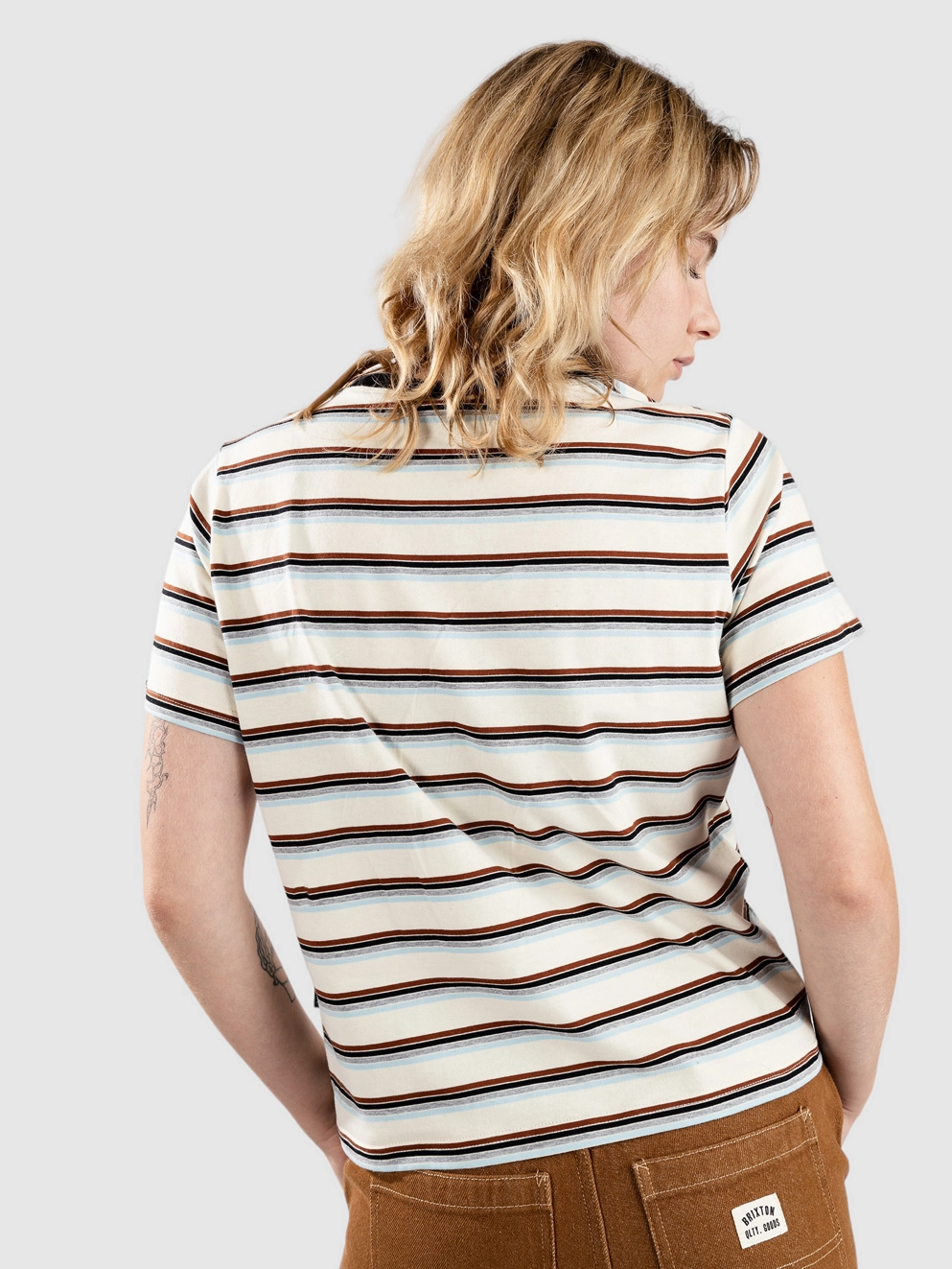 Blue Tomato Stripe T-Shirt beige stripe