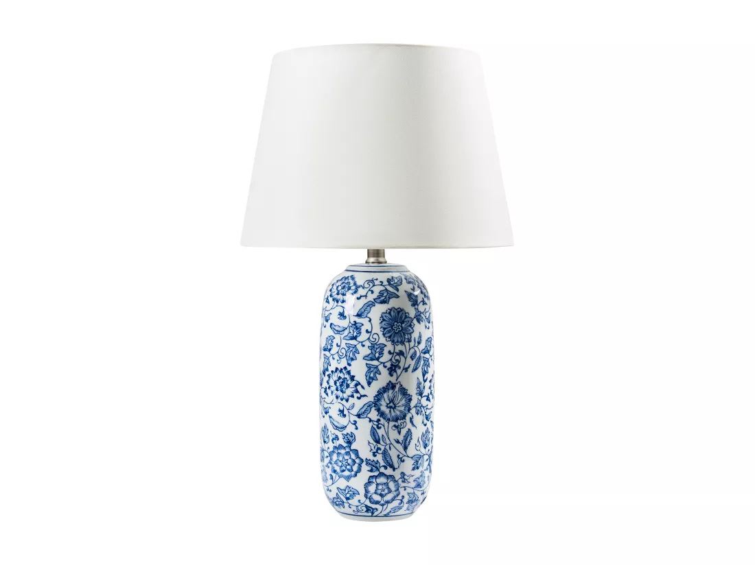 Lampe à poser AIBONITO Porcelaine Bleu