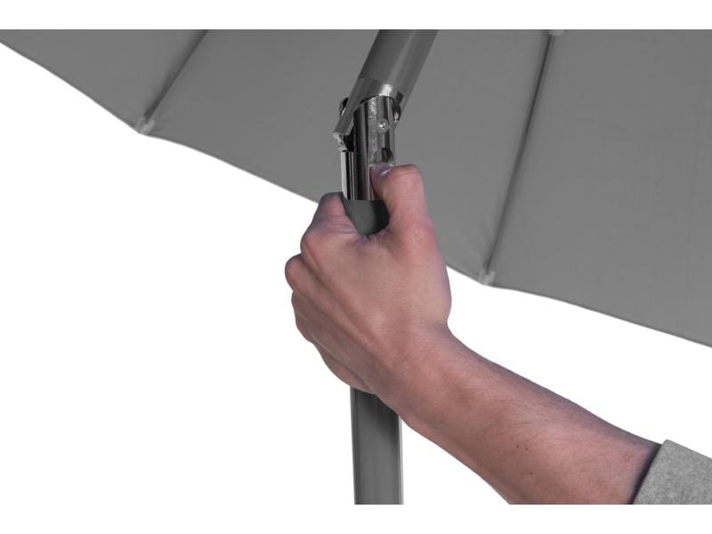 COCON Sonnenschirm TR-004, Ø 270 cm, Push-up, Grau Must-Have an heissen Sommertagen