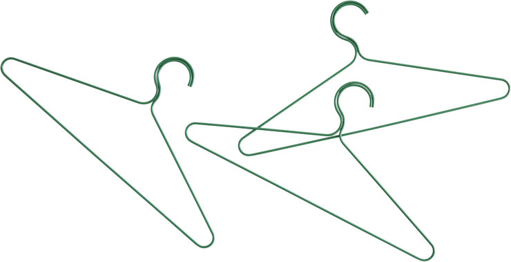 Hay Colour Hanger-Set of 3-Jungle green