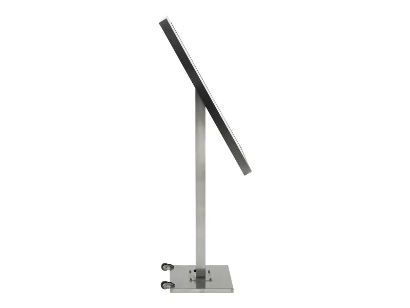 Securit® STAINLESS STEEL LED Informationsdisplay 120 til 6xA4, stål - komplet kit