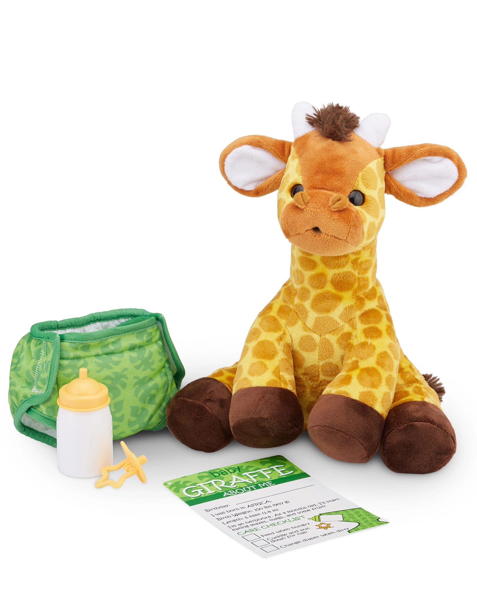 Kuscheltier BABYGIRAFFE (28cm) mit Zubehör