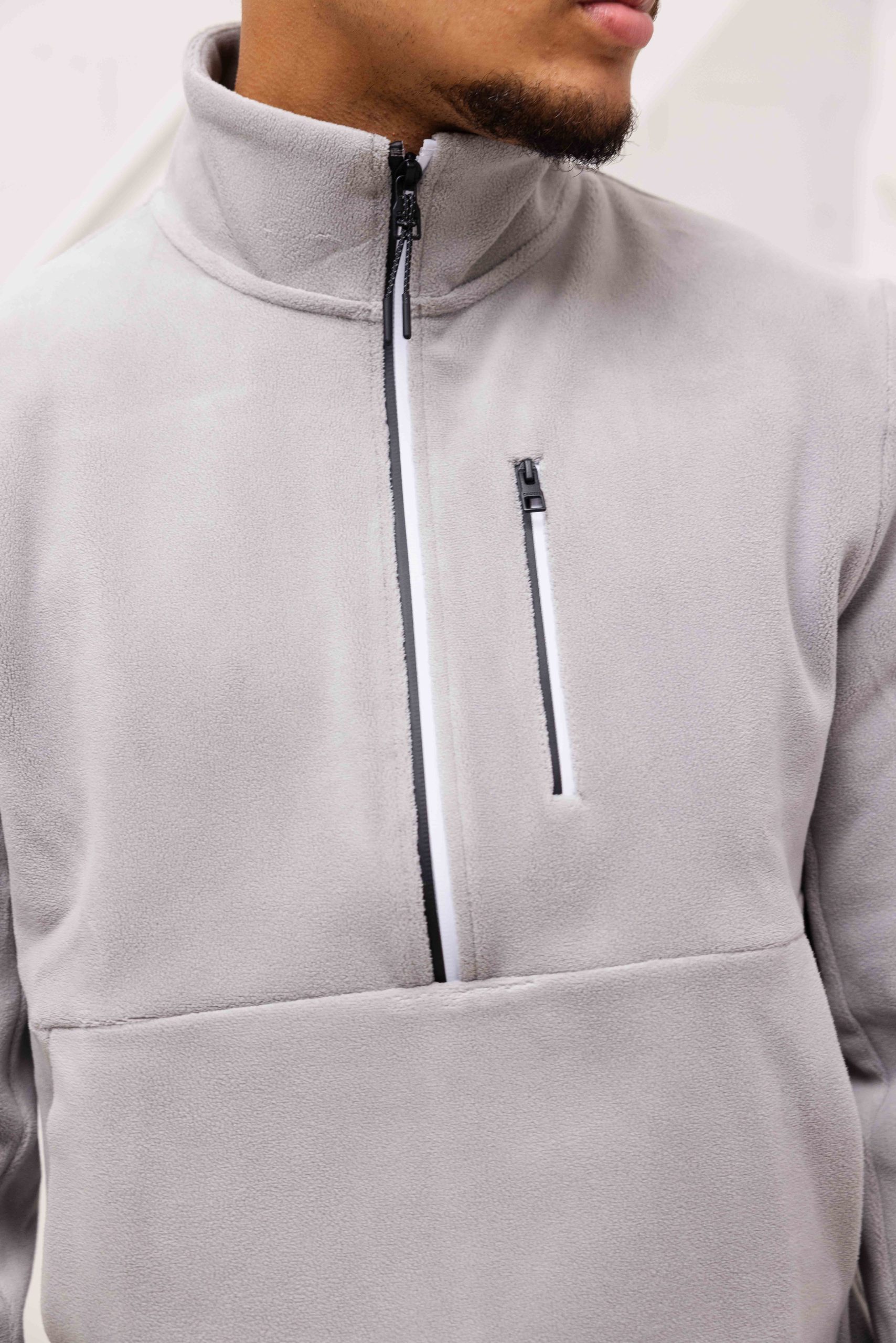 Cruyff Half Zip Fleece Sweater Heren Grijs