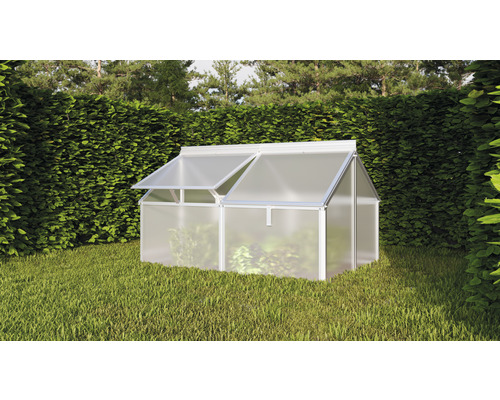 Kweekbak, kweekbakuitbreiding Vitavia Gaia dubbelwandige polycarbonaatplaten 4 mm 119,3 x 83,1 x 71,9 cm zilver