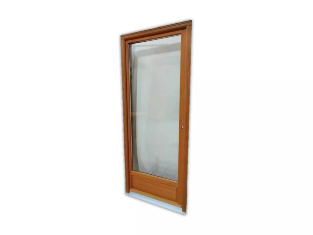 Porte Fenêtre Bois 1 Vantail H205 X L80 Tirant Droite Côtes Tableau Gd Menuiseries