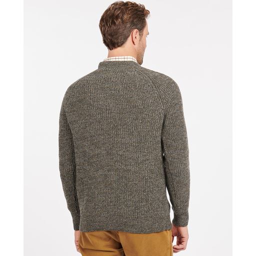 Barbour Horseford Crew Neck Striktrøje, Olive, XXL