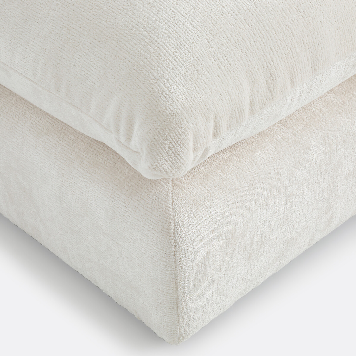 LA REDOUTE INTERIORS<br>Banco modular de getextureerd fluweel, Malo