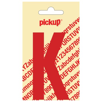 Pickup plakletter K rood 90 mm