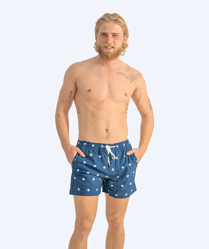 Watery badeshorts til mænd - Clifford Eco - Mørkeblå/hvid