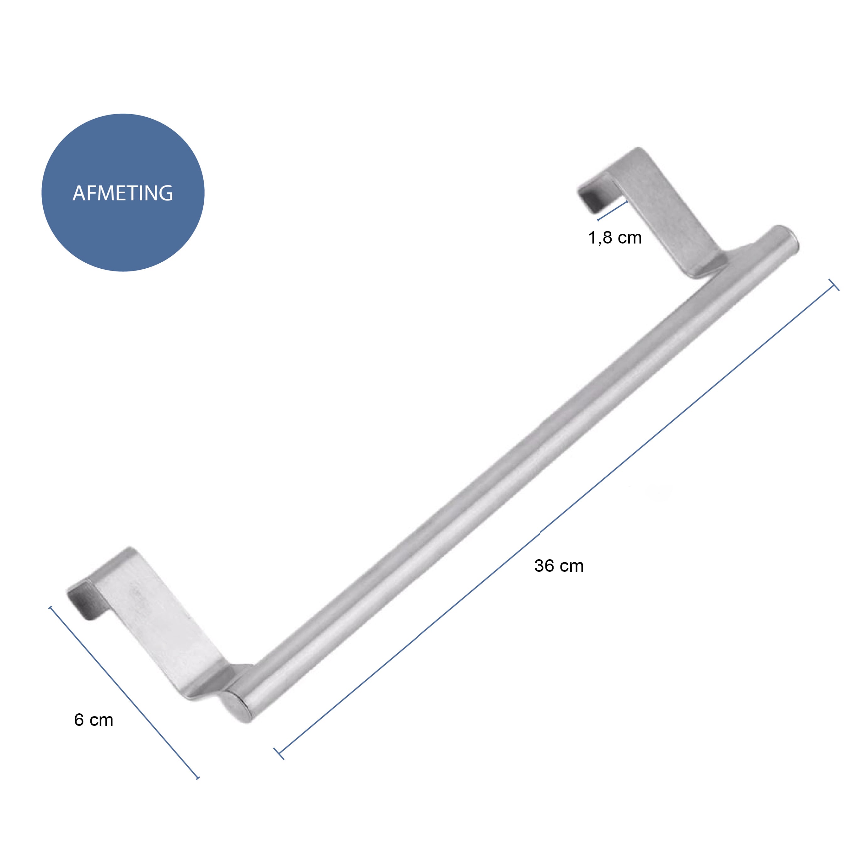 QUVIO Theedoekhouder RVS 36.2cm