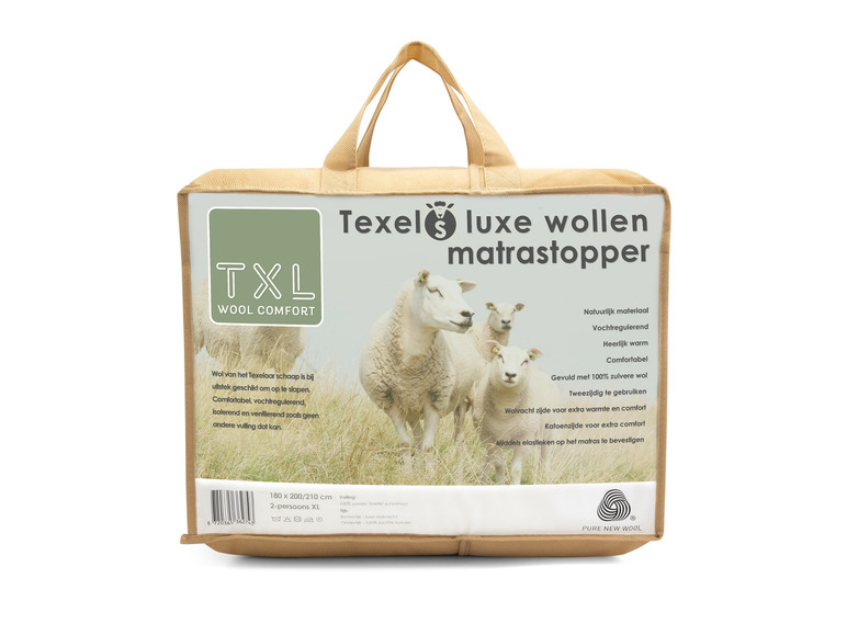 Texels Wol matras topper 90 x 200 cm