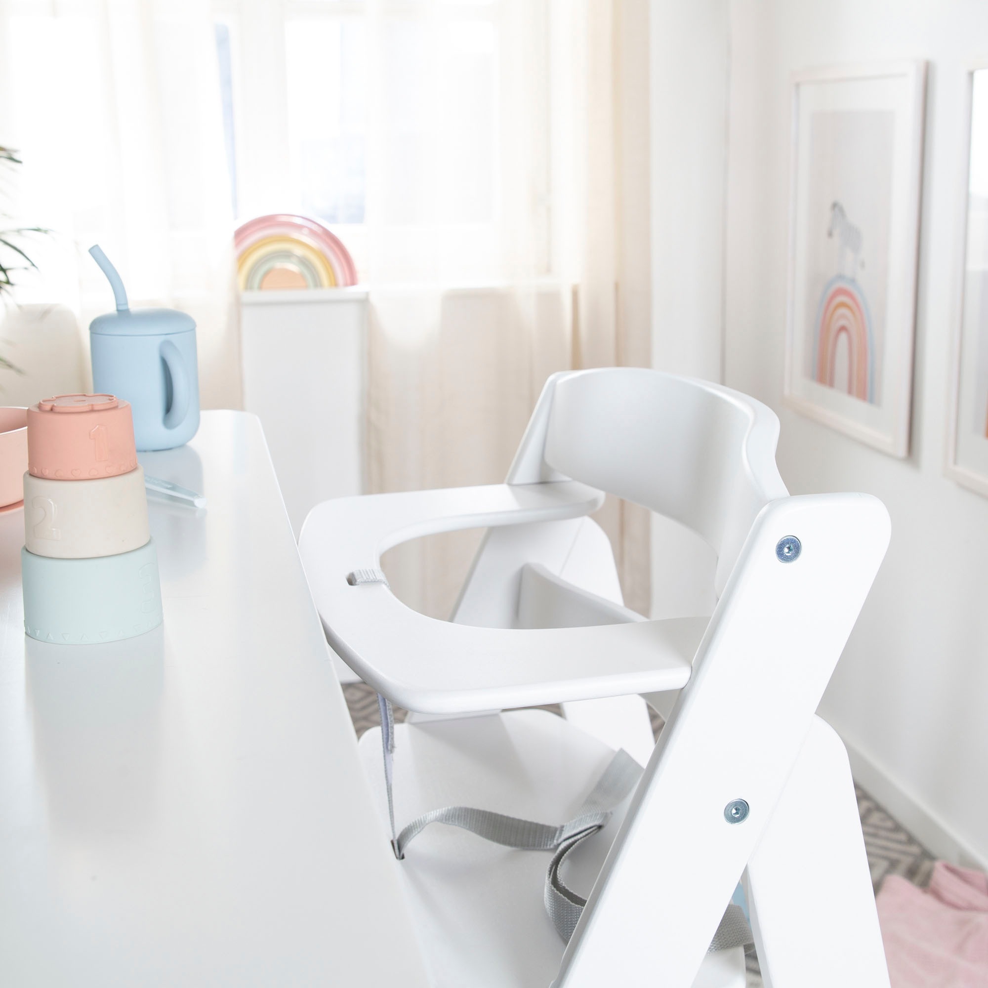 roba® Hochstuhl »Treppenhochstuhl Sit Up Click 'N' Flex, weiss« () aus Holz