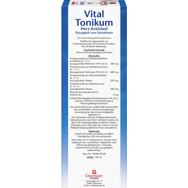 Alkoholfrei Vital Tonikum Herz-Kreislauf