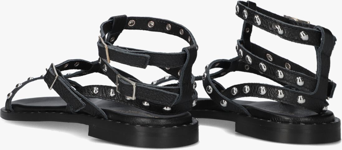 zwarte stefano lauran platte sandalen 24202