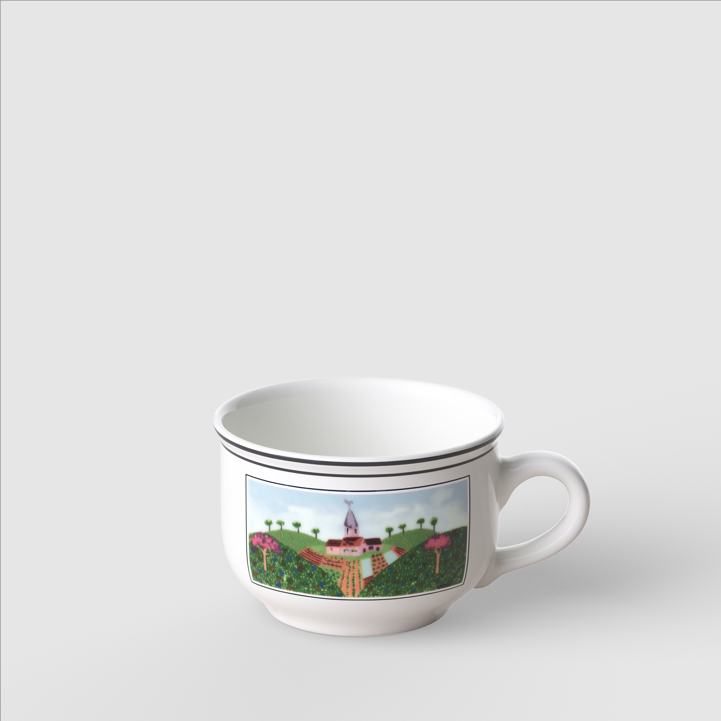 Design Naif Tea cup Multi-colored, 6.1 oz, Premium Porcelain