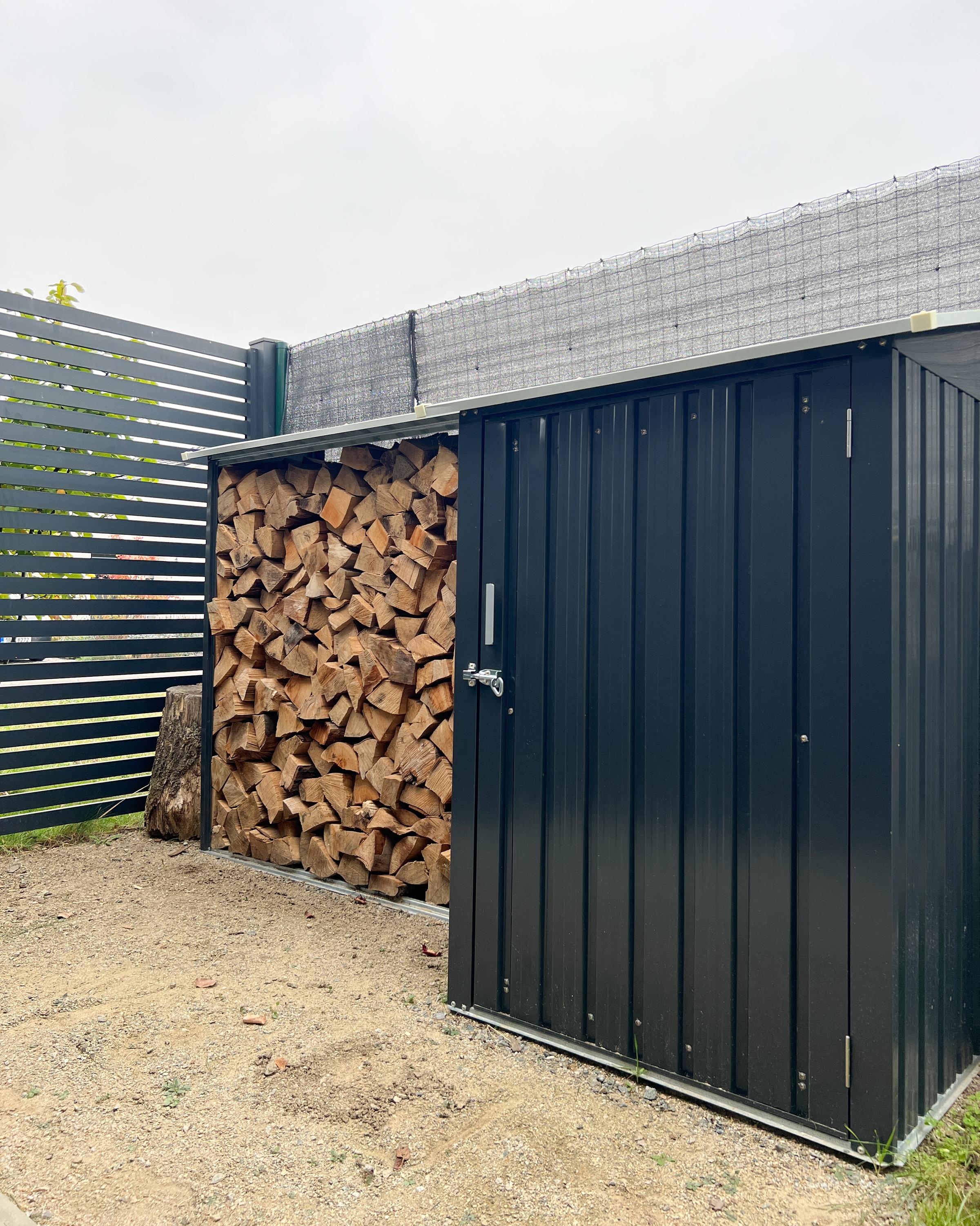 Gereedschapsschuur AOSTA 270 cm 105 cm Zwart