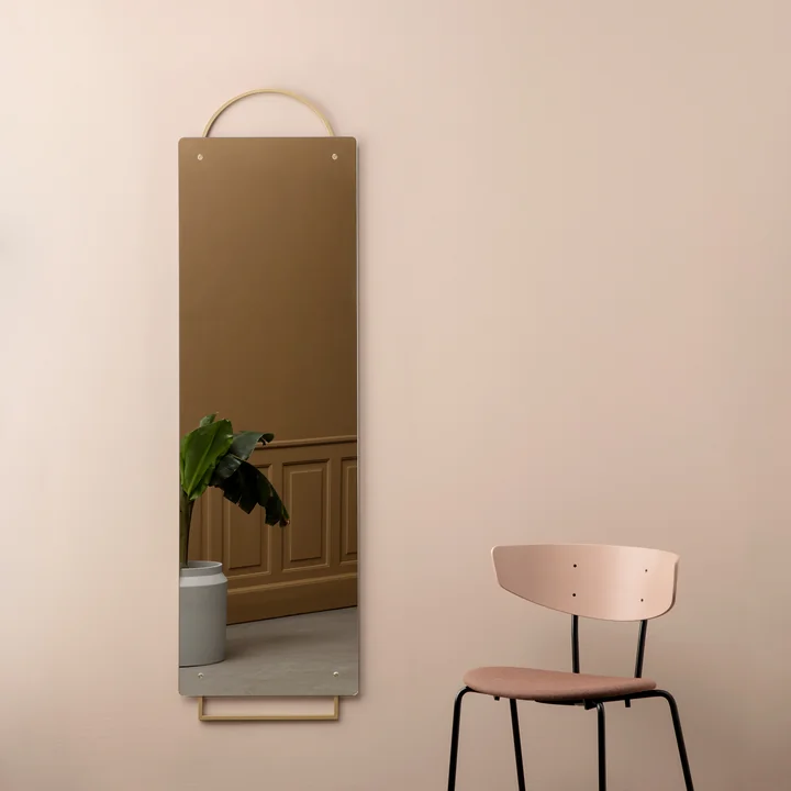 Ferm Living - Adorn Messing-Spiegel Full Size, 45 x 159 cm, Messing