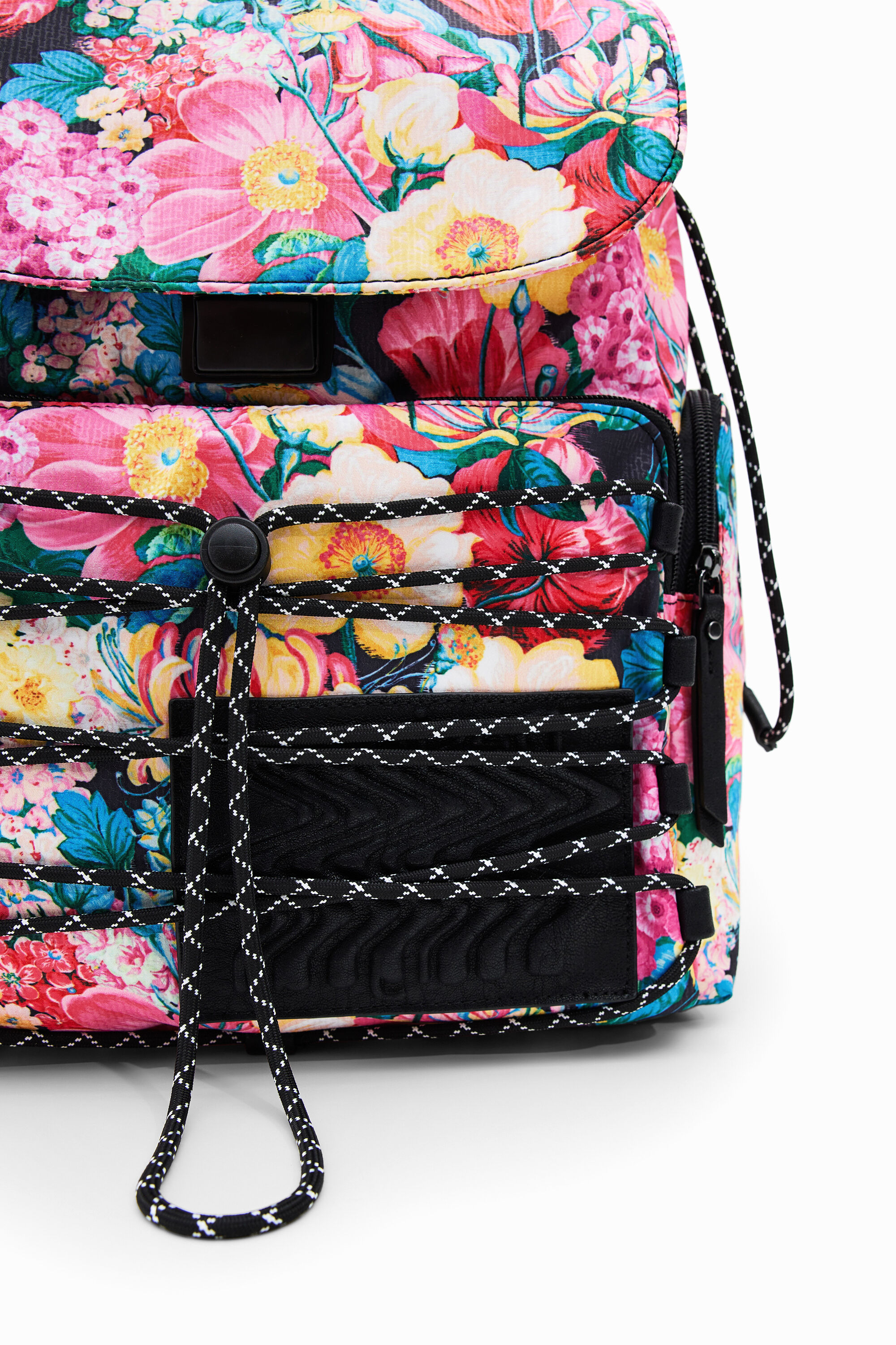 Grand sac à dos fleuri