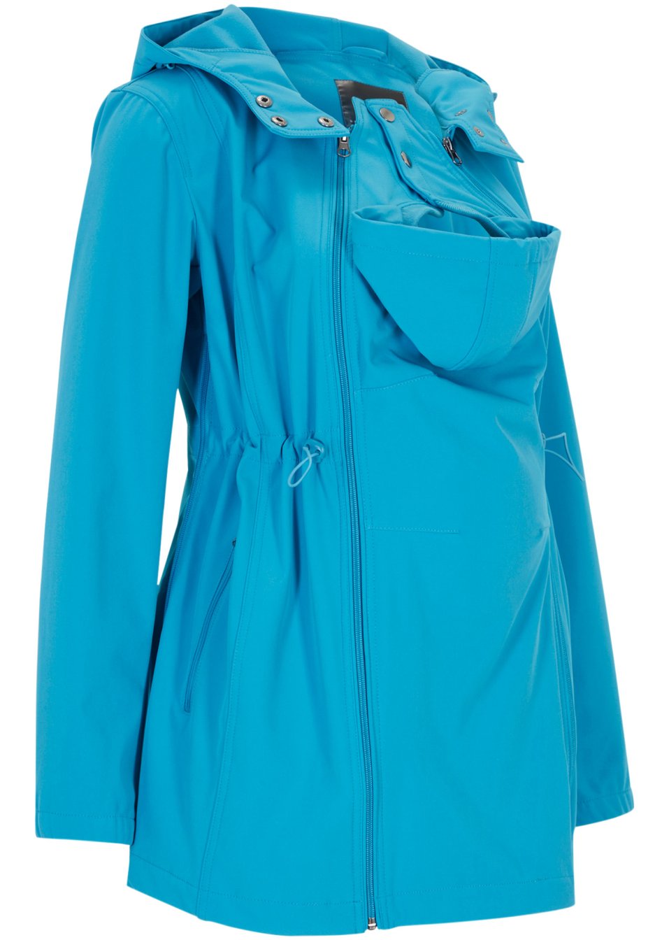Veste softshell de grossesse et de portage, ampleur ajustable