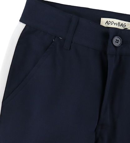 Add to Bag Hosen - Navy/Weiß